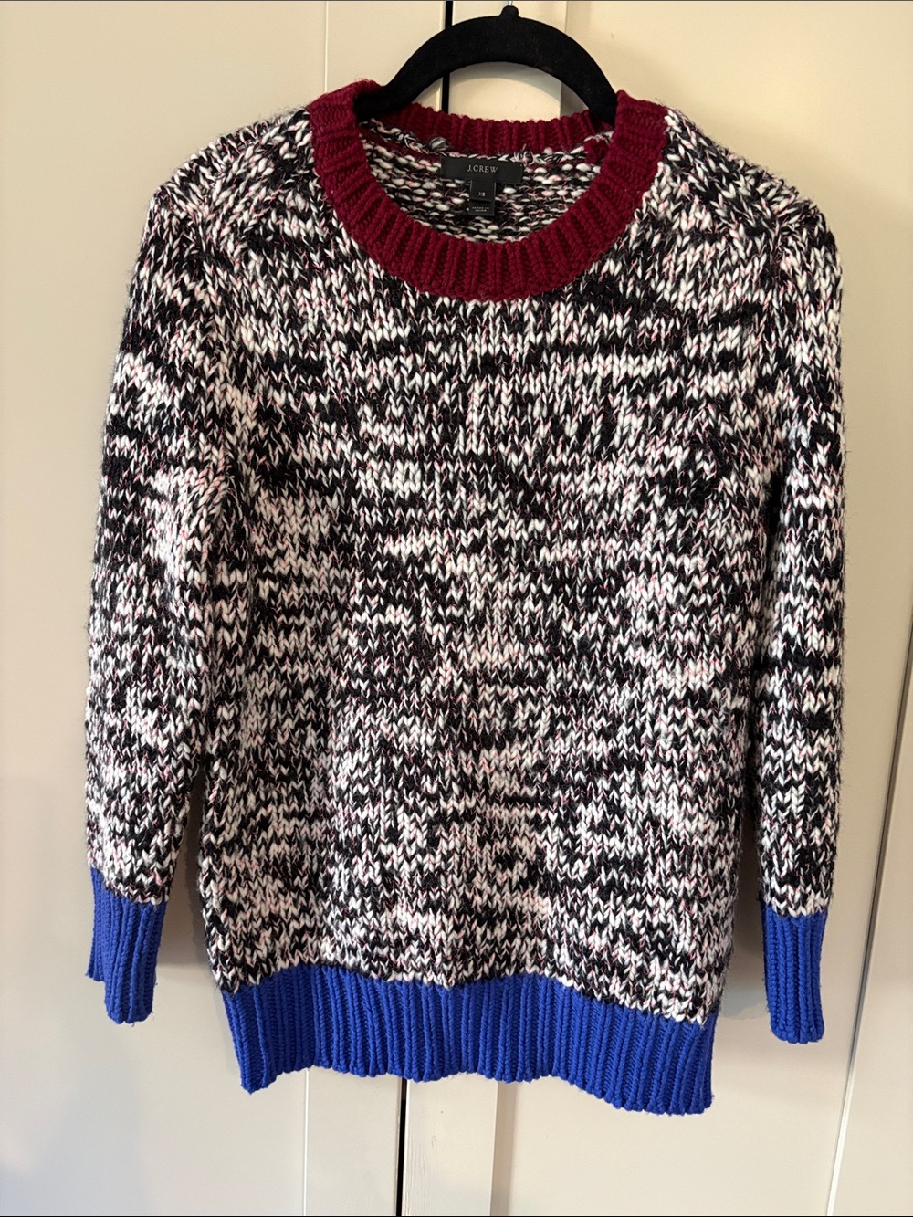 J. Crew Marled Colorblock Sweater Sz XS